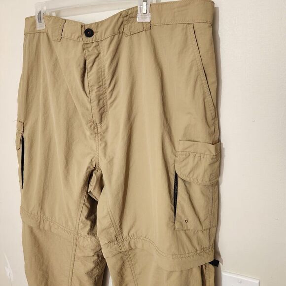 Magellan Convertible Pants Men 2XL Khaki Color Cargo Fishing Water Repellent - Picture 2 of 10